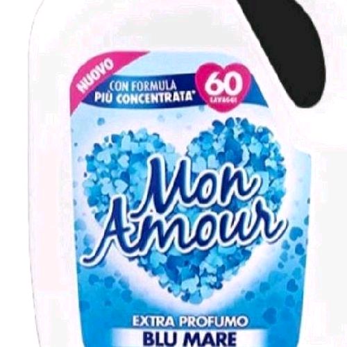 MON AMOUR Softener Concentrated Blu Mare 60 Washes 3 Litres Fabric Softener for Soft Washing Needs Household