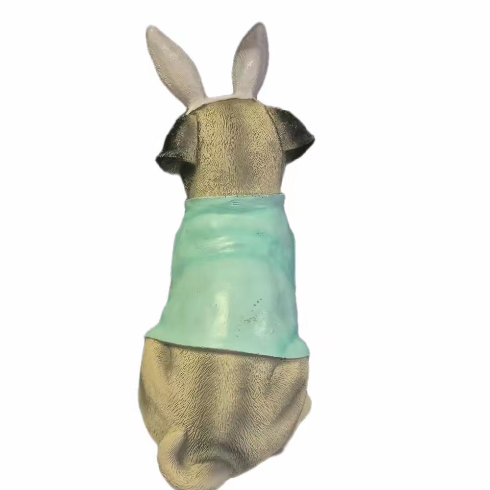 Pug Dog Resin Ornament with Bunny Ears