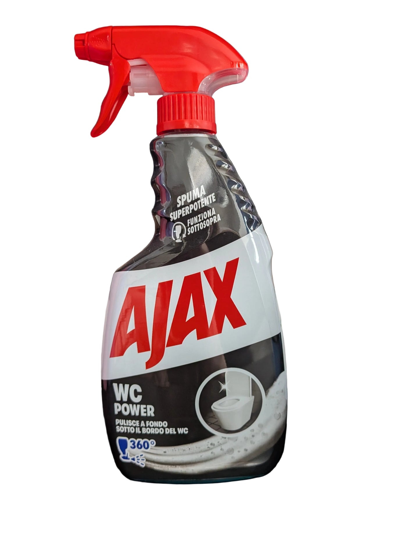 Ajax WC Power Spray, a cleaning product designed for toilet bowls 600ml
