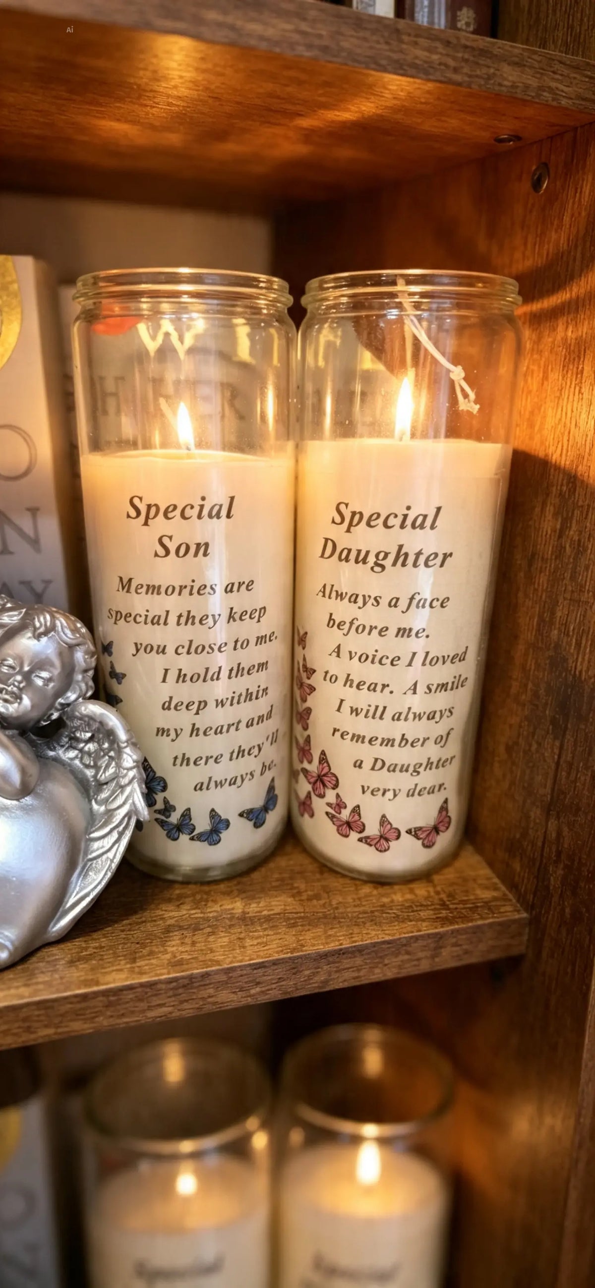 Memorial Candle With Wording