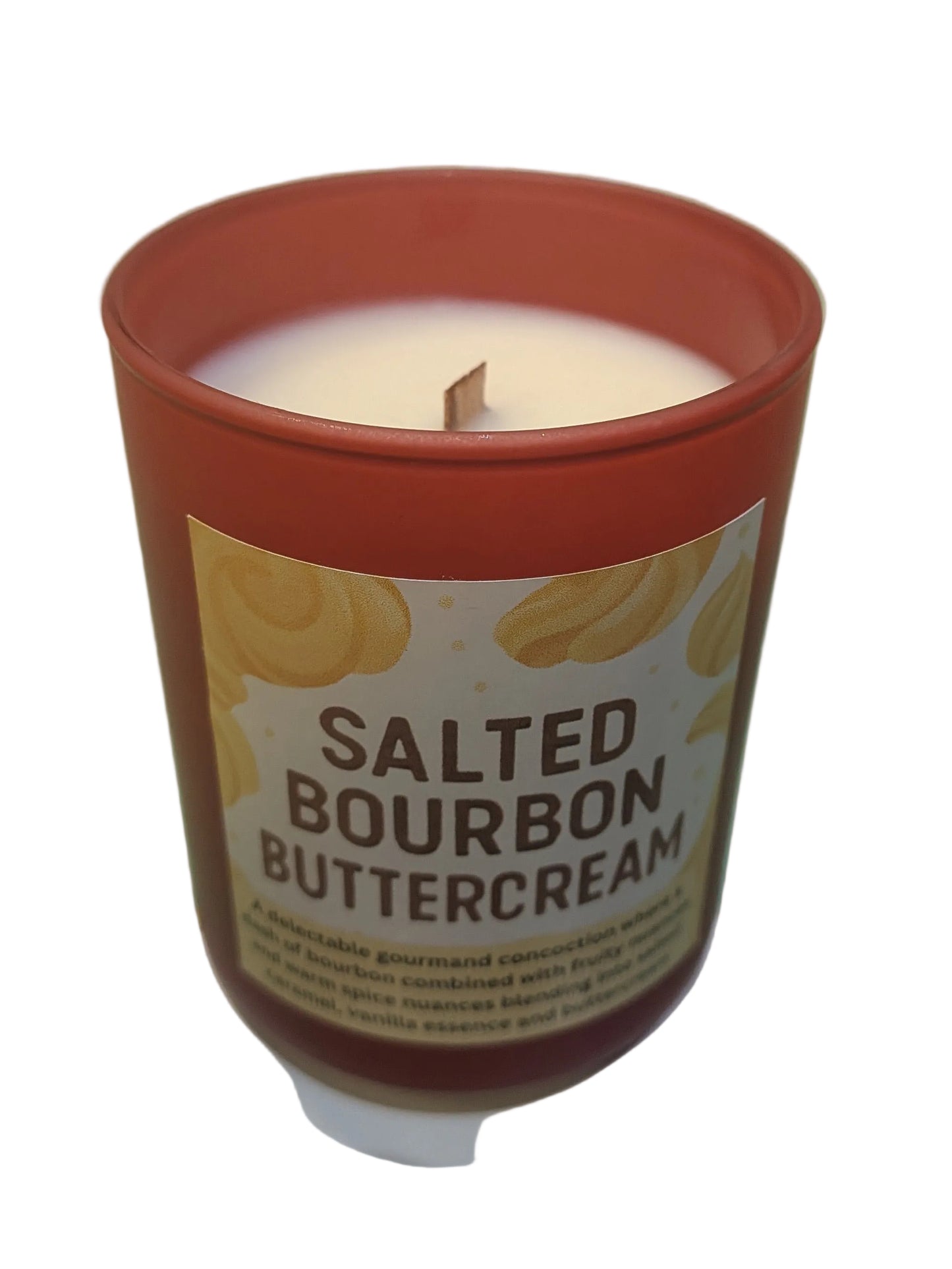 Salted Bourbon Buttercream scented wooden wick candle