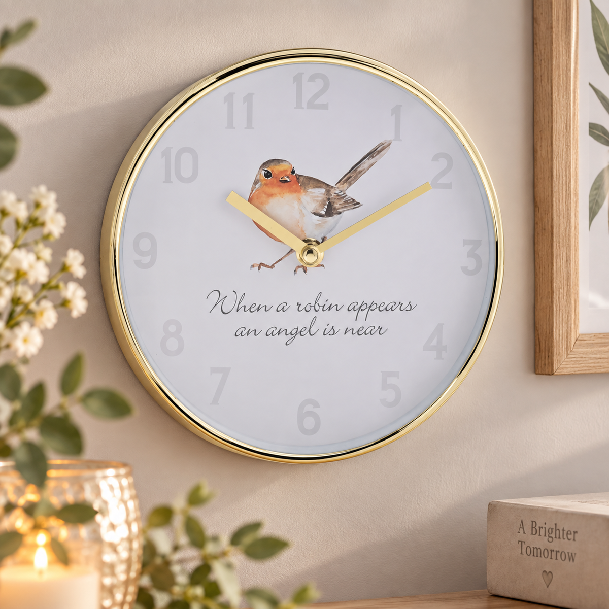 Hometime Wall Clock 20cm - Robin Design