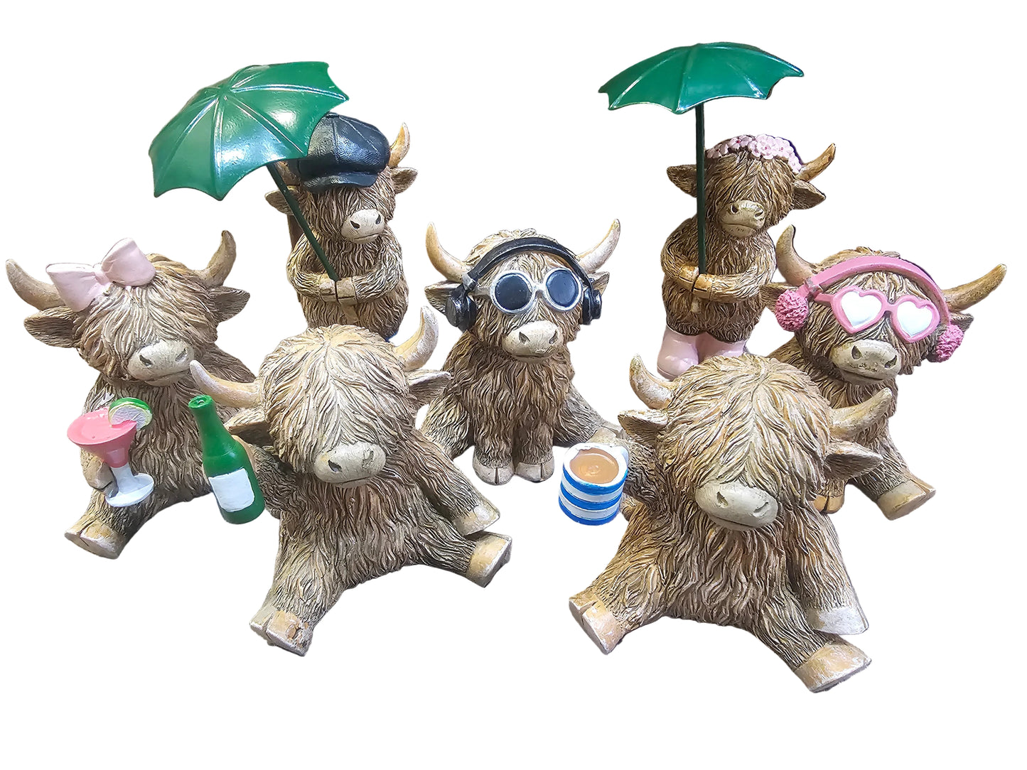 Happy Highland Cow Figurines various designs