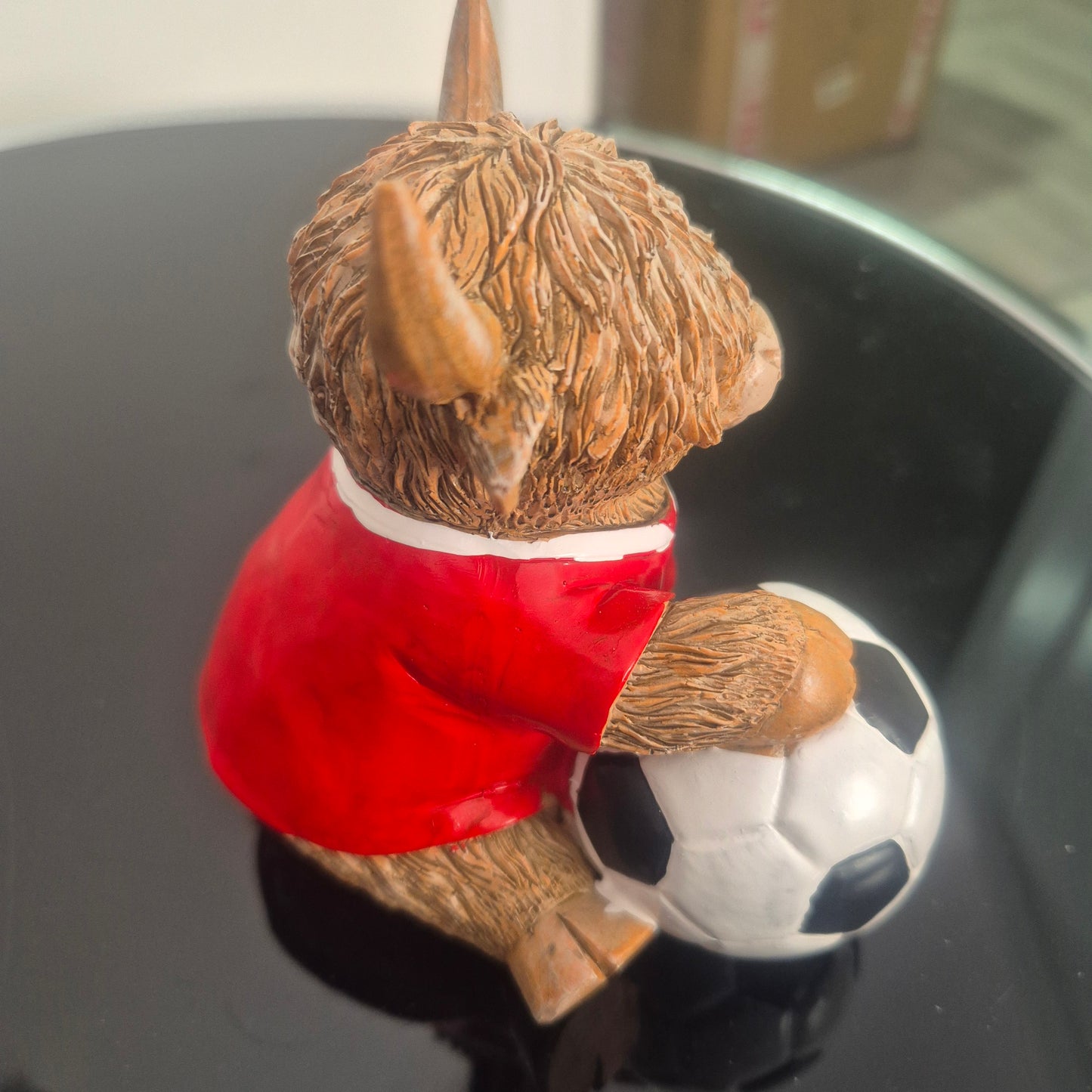 Highland cow red football
